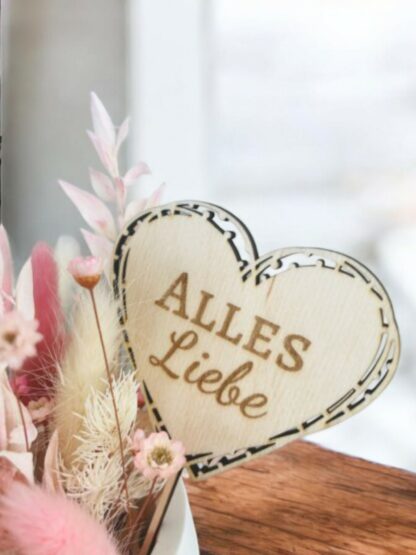 Trockenblumenvase „Alles Liebe“ – Bild 2